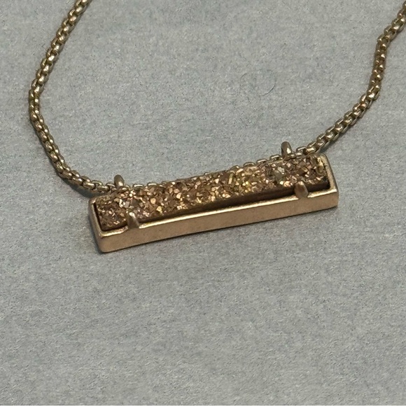 Kendra Scott Rose gold Leanor necklace drusy - Picture 4 of 7